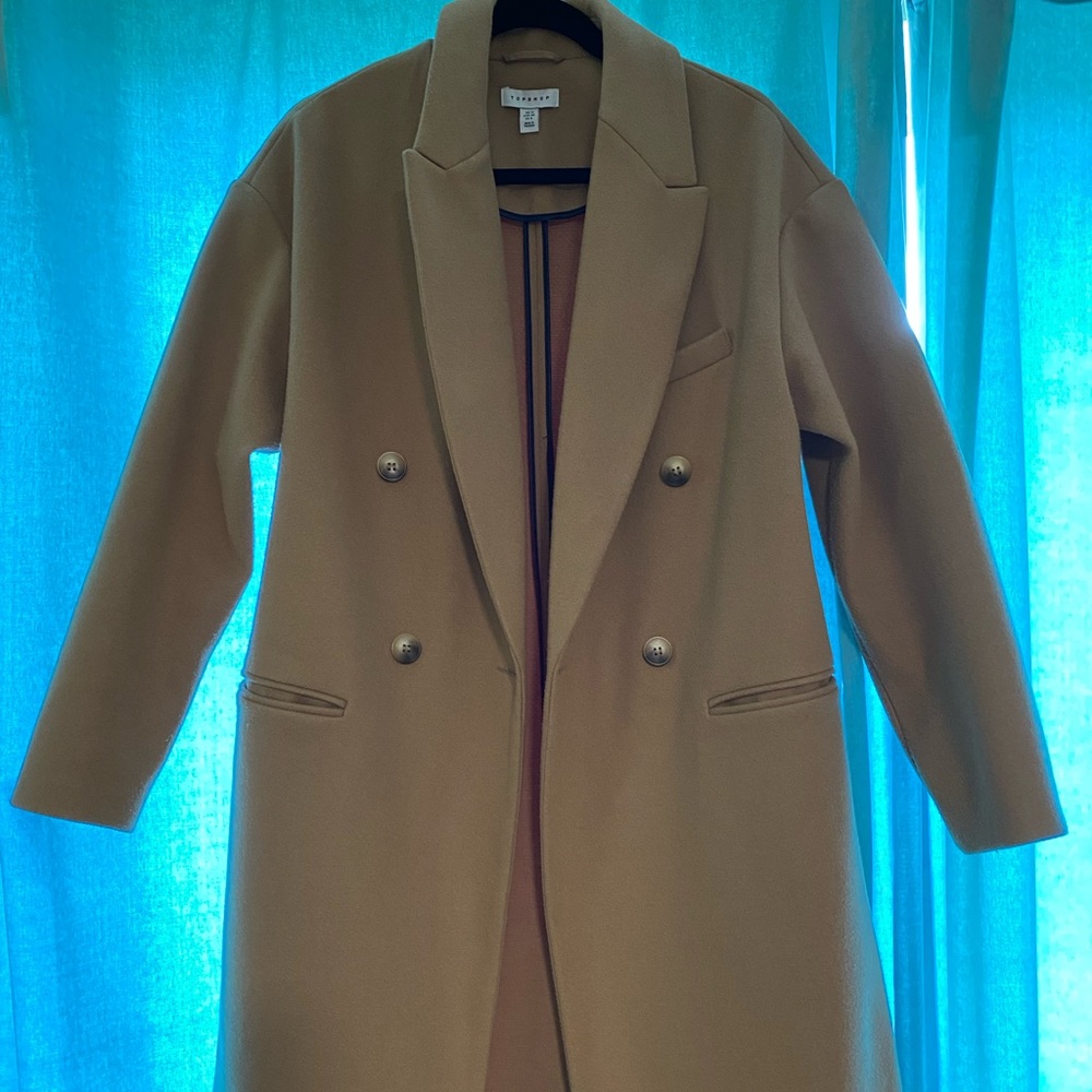 Topshop camel pea coat
